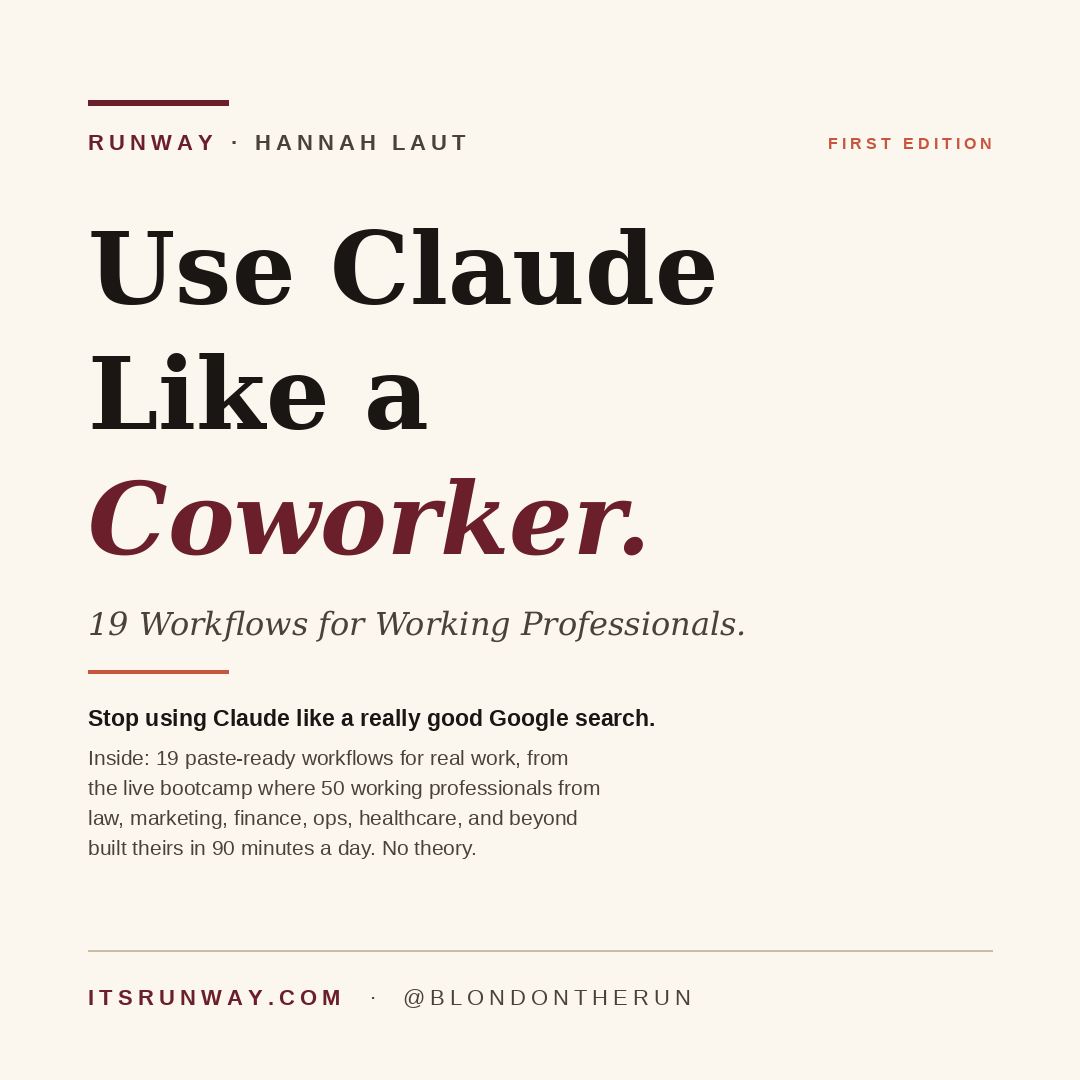 Use Claude Like a Coworker. 19 Workflows for Working Professionals.